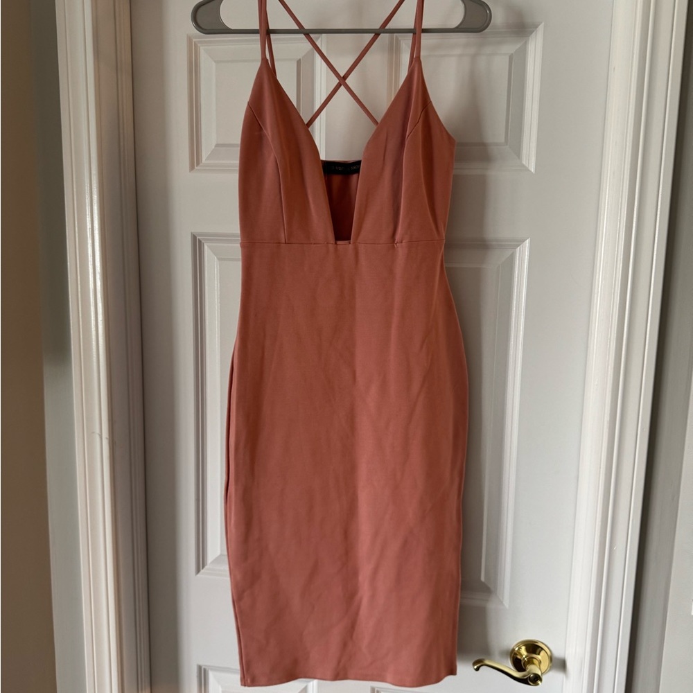 The Vintage Shop Pink Bodycon Cocktail Dress